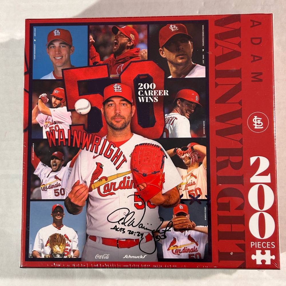 New Sealed Adam Wainwright 200 Wins Puzzle St. Louis Cardinals SGA Promo MLB